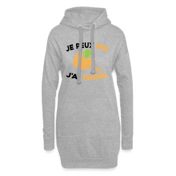 Je Peux Pas J'ai Padel - Sweat-shirt à capuche long Femme - gris chiné - Devant