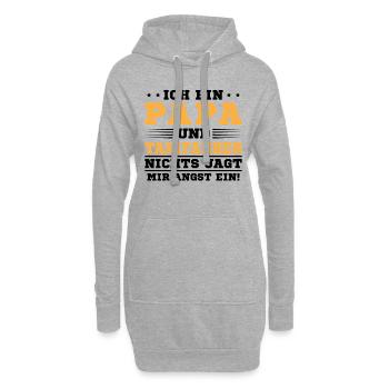 Papa Und Taxifahrer - Hoodie-Kleid - Grau meliert - Vorne