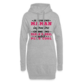 Ich bin eine Krankenschwester - Hoodie-Kleid - Grau meliert - Vorne