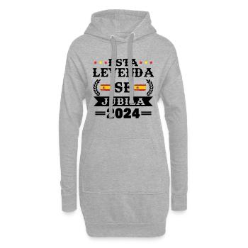 Cette légende prend sa retraite en 2024 - Sweat-shirt à capuche long Femme - gris chiné - Devant