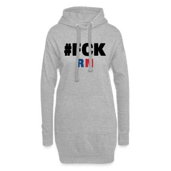 Fck rn - Hoodie-Kleid - Grau meliert - Vorne