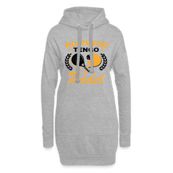 Ich kann nicht, ich habe Padel Tennis Padel Spieler - Hoodie-Kleid - Grau meliert - Vorne