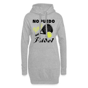 Ich kann keine Padel-Padel-Athleten haben - Hoodie-Kleid - Grau meliert - Vorne