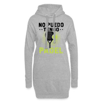 Ich kann Padel Gift Padelist nicht haben - Hoodie-Kleid - Grau meliert - Vorne