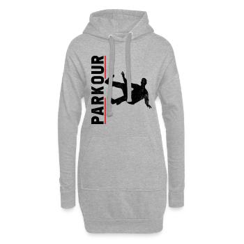 Parkour Free Runner Freies Laufen - Hoodie-Kleid - Grau meliert - Vorne