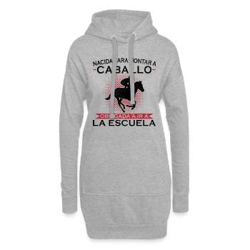 Né pour rouler, forcé d’aller à l’école - Sweat-shirt à capuche long Femme - gris chiné - Devant