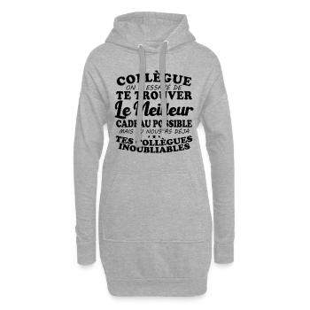 Collègue on a essayé de te trouver le meilleur - Sweat-shirt à capuche long Femme - gris chiné - Devant
