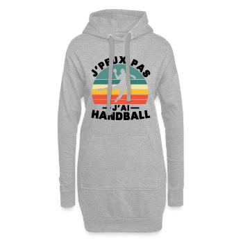 Je peux pas j'ai Handball - Sweat-shirt à capuche long Femme - gris chiné - Devant