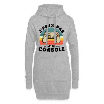Ich kann nicht trösten, Humor Geschenk - Hoodie-Kleid - Grau meliert - Vorne