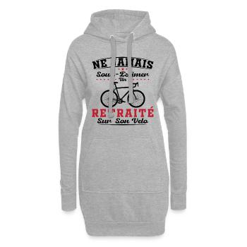 Ein Rentner auf seinem Fahrrad Humor Radfahren Ruhestand - Hoodie-Kleid - Grau meliert - Vorne