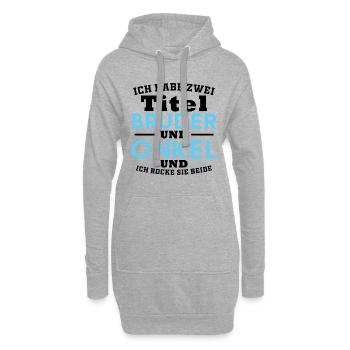 Bruder und Onkel, Humor Gift - Hoodie-Kleid - Grau meliert - Vorne