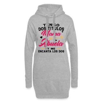Mama und Oma Muttertagsgeschenk - Hoodie-Kleid - Grau meliert - Vorne