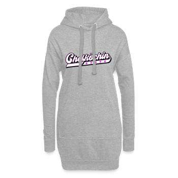 Farben änderbar | Chefköchin - Hoodie-Kleid - Grau meliert - Vorne