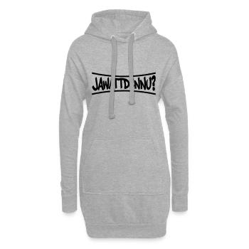 Farbe änderbar | Ja was denn jetzt? - Hoodie-Kleid - Grau meliert - Vorne