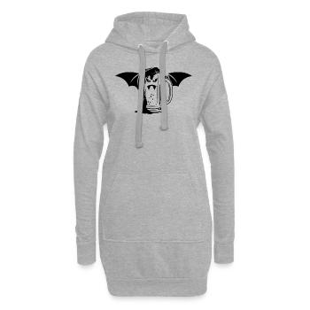 Halloween Vampire Party I Vampire Beer Bat Bi - Sweat-shirt à capuche long Femme - gris chiné - Devant