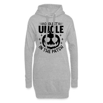 Halloween Coolest Oncle dans le Patch I Funny Pumpk - Sweat-shirt à capuche long Femme - gris chiné - Devant