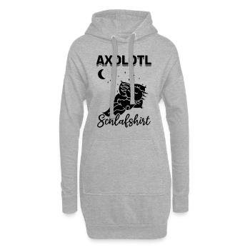 Axolotl Schlafshirt Axolotl Lover Axolotl - Hoodie-Kleid - Grau meliert - Vorne