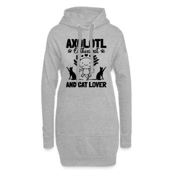 Kawaii Axolotl Axolotl Enthusiast And Cat Lover - Hoodie-Kleid - Grau meliert - Vorne