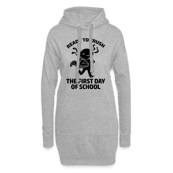 Ready To Crush The First Day Of School - Hoodie-Kleid - Grau meliert - Vorne