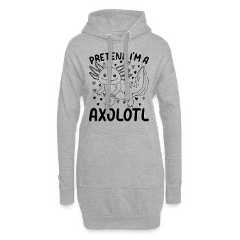Axolotl Lover Je fais semblant d’être un Axolotl - Kawaii Axo - Sweat-shirt à capuche long Femme - gris chiné - Devant