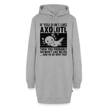 Si vous n’aimez pas Axolotl, vous ne le ferez probablement pas - Sweat-shirt à capuche long Femme - gris chiné - Devant