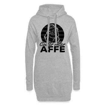 Affen Schimpanse Orang-Utan Affe - Cooler Alter Af - Hoodie-Kleid - Grau meliert - Vorne