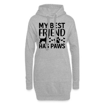 My Best Friend Has Paws - Dog Owner Cute Dog Lover - Hoodie-Kleid - Grau meliert - Vorne