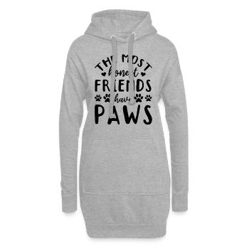 The Most Honest Friends Have Paws - Pet Dog Lover - Hoodie-Kleid - Grau meliert - Vorne