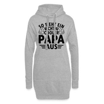 So Sieht Ein Richtig Cooler Papa Aus - Cooler Papa - Hoodie-Kleid - Grau meliert - Vorne