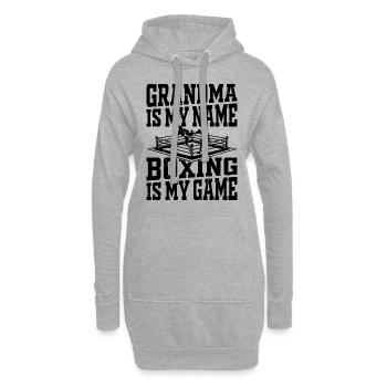 Boxe Combattant Boxe Grand-mère est mon nom Boxe est - Sweat-shirt à capuche long Femme - gris chiné - Devant