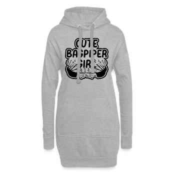 Cute Bagpiper Girl Bagpiper Music Player Bagpipe P - Hoodie-Kleid - Grau meliert - Vorne