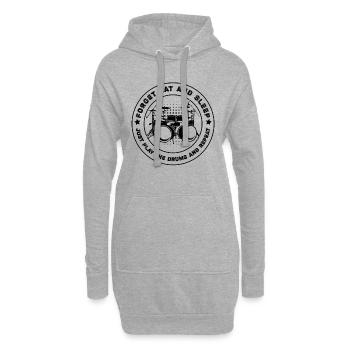 Forget Eat And Sleep Just Play The Drums And Repea - Hoodie-Kleid - Grau meliert - Vorne