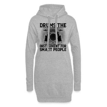 Batterie L’instrument pour les gens intelligents - Drum Playe - Sweat-shirt à capuche long Femme - gris chiné - Devant