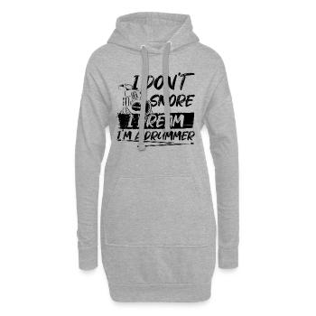 Je ne ronfle pas, je rêve que je suis batteur - Funny Drum P - Sweat-shirt à capuche long Femme - gris chiné - Devant