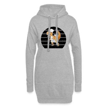Dino Chef Kitchen Cook & Dinosaur Lover Dino Chef - Hoodie-Kleid - Grau meliert - Vorne