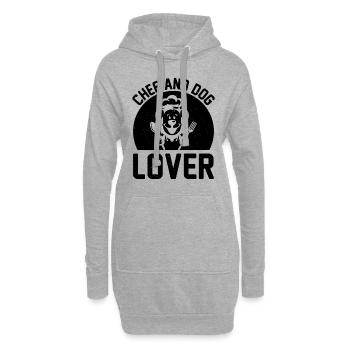 Chef And Dog Lover Chef Cook Food Cooking And Dog - Hoodie-Kleid - Grau meliert - Vorne