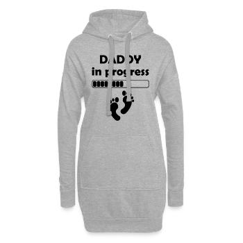 Daddy In Progress - Father's Day Daddy to be - Hoodie-Kleid - Grau meliert - Vorne