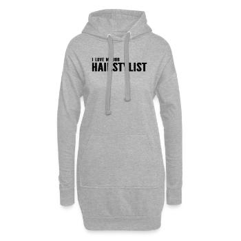Hairdresser - I Love My Job Hairstylist - Hoodie-Kleid - Grau meliert - Vorne