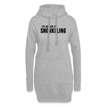 Snorkeler Snorkeling - Je préfère faire de la plongée en apnée - Sweat-shirt à capuche long Femme - gris chiné - Devant