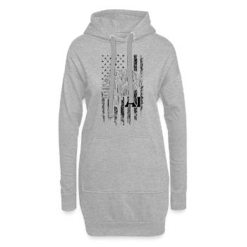 AI US Flag Artificial Intelligence Technology - Hoodie-Kleid - Grau meliert - Vorne