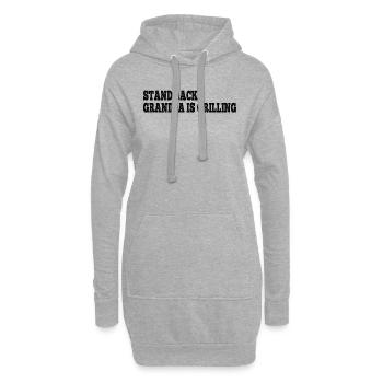 Barbecue Grilling Grandpa - Stand Back Grandpa Is - Sweat-shirt à capuche long Femme - gris chiné - Devant