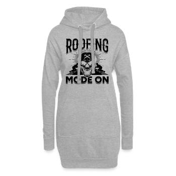 Roofing Mode On - Roofer Worker Roof Contractor - Hoodie-Kleid - Grau meliert - Vorne