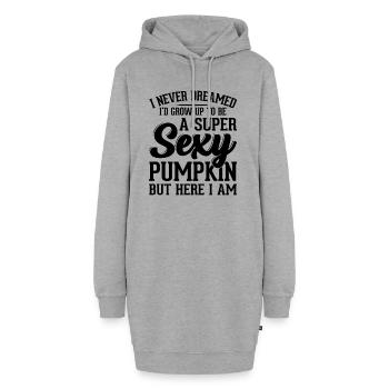 Je n’ai jamais rêvé que je deviendrais un papa super sexy - Sweat-shirt à capuche long Femme - gris chiné - Devant