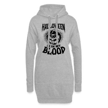 Halloween Is In My Blood - Halloween Pumpkin Hallo - Hoodie-Kleid - Grau meliert - Vorne
