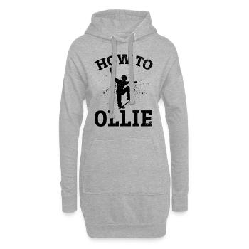 Skateboarding How To Ollie - Skatepark Skateboarde - Hoodie-Kleid - Grau meliert - Vorne