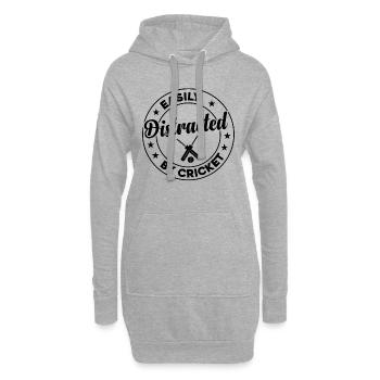 Cricketing Cricket Player - Easily Distracted By C - Hoodie-Kleid - Grau meliert - Vorne