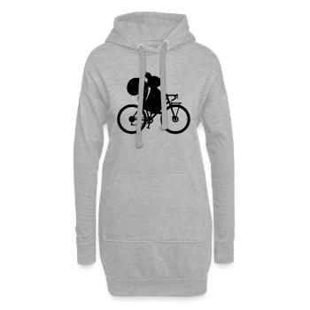 Gravel Bike Bikepacking Squirrel - Hoodie-Kleid - Grau meliert - Vorne