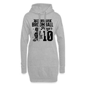 10th Birthday Broomball Player Birthday Broomball - Hoodie-Kleid - Grau meliert - Vorne