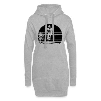 Football Player Silhouette - Hoodie-Kleid - Grau meliert - Vorne