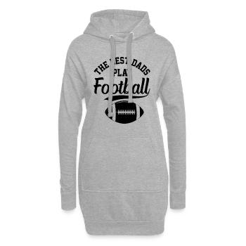 American Football Daddy - Les meilleurs papas jouent au footb - Sweat-shirt à capuche long Femme - gris chiné - Devant